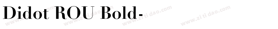 Didot ROU Bold字体转换